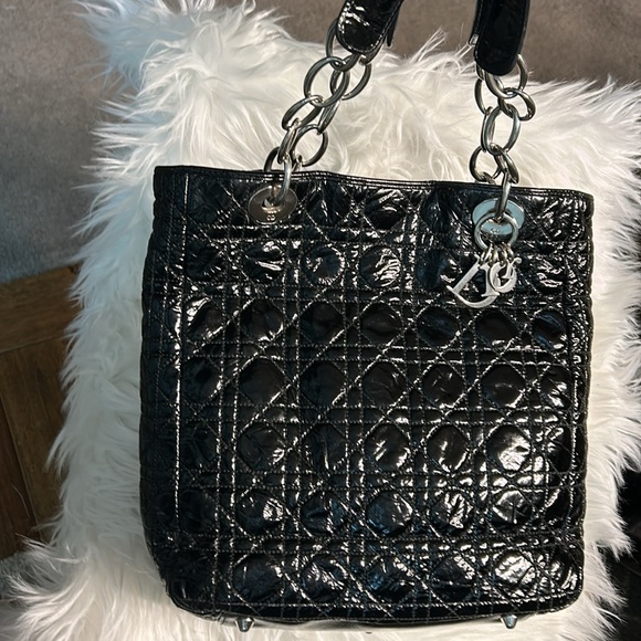 Dior Shoulder Bag Soft Shopping Tote Cannage Lambskin Leather , Silver hardware - Picture 4 of 13